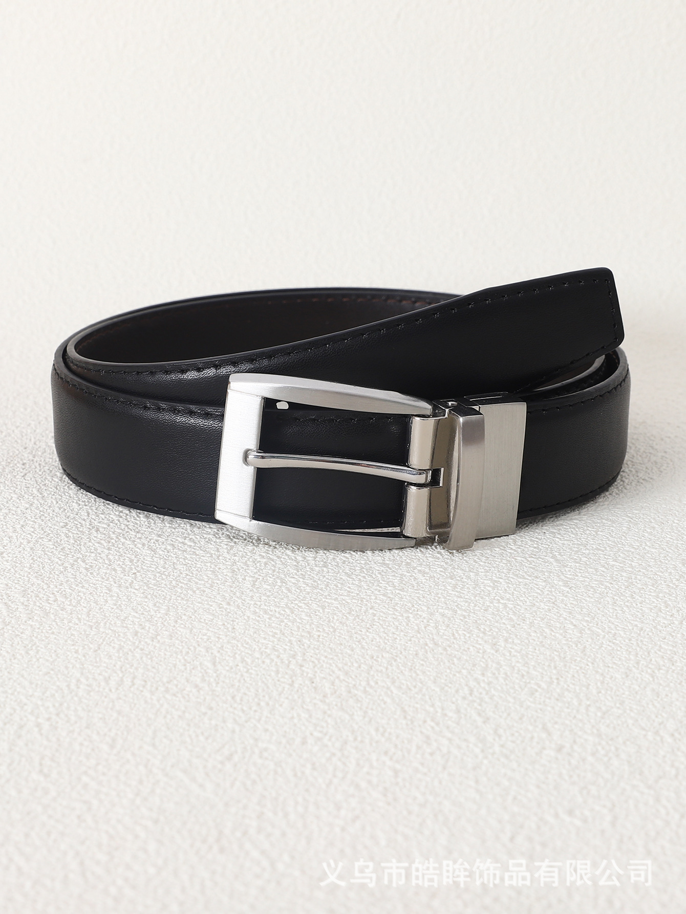 Cinturón de hombre de moda negro simple todo fósforo cinturón de negocios decorativos pantalones casuales estudiante jeans cinturón al por mayor