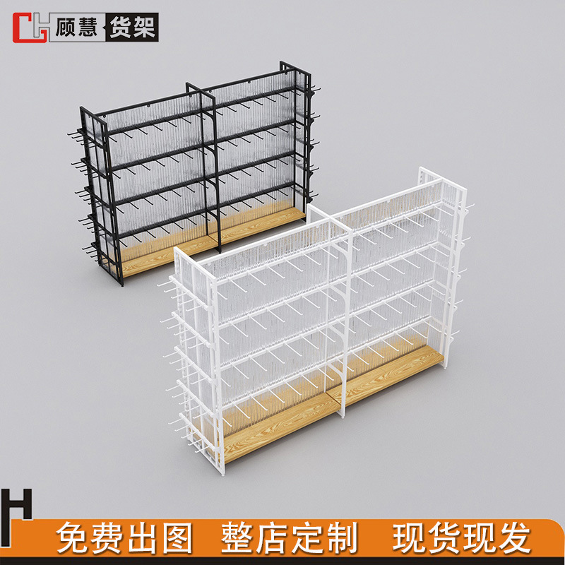 Mingchuang Model Shelf Double-Sided Island Cabinet Mobile Phone Accessories Intimates and Socks Hook Shelf Boutique High-Quality Display Rack