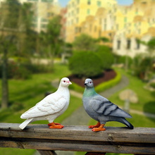 鸟庭院装饰品创意动物摆件鸽子雕塑树脂户外花园摆件工艺品