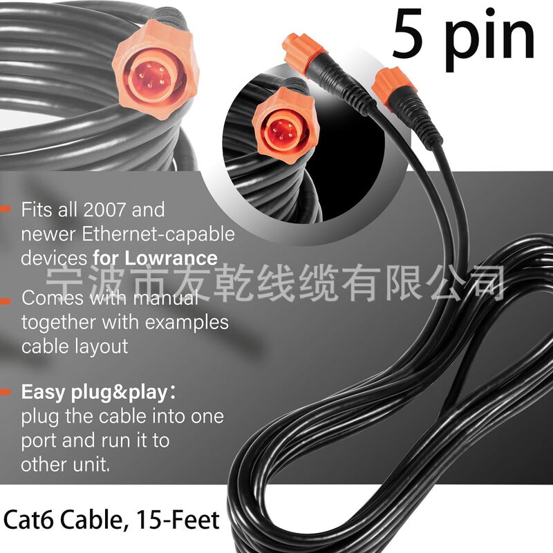 0127-29 Ethernet Cable Cat6 Cable 15 Feet(4.5m) Ethext-15Yl 5