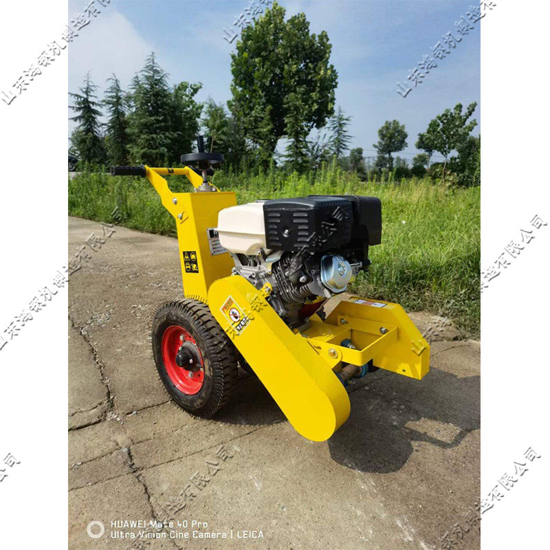 手推式小型路面清缝机 水泥路清缝开槽设备 混凝土面伸缩缝清理机