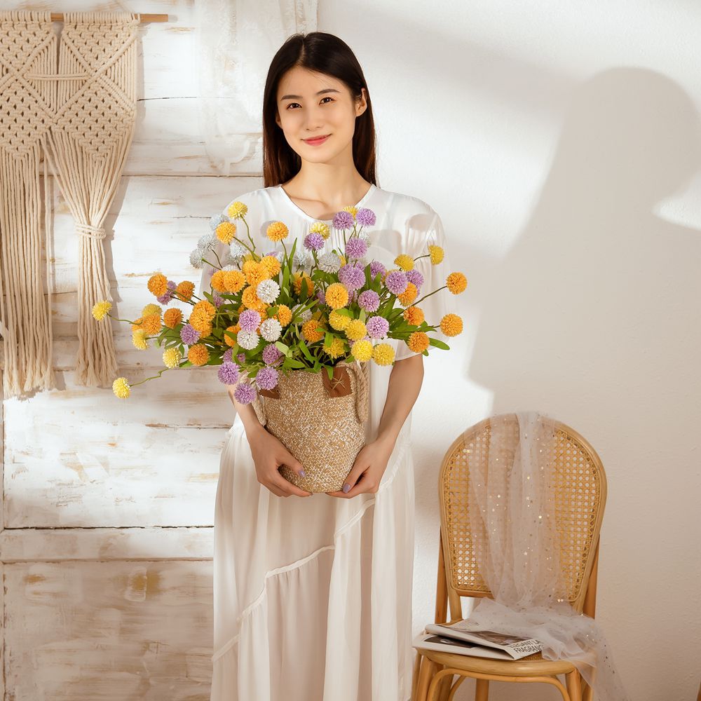 批發仿真花凝玉蒲公英INS風廠家家居裝飾跨境婚慶假花MW66787