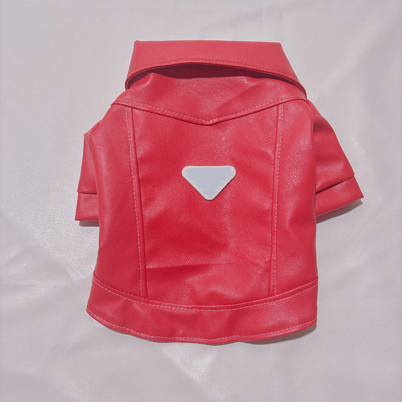 Autumn and Winter New Pet Leather Jacket Teddy Schnari Marzis Fat Dou Cat Dog Clothes Jacket