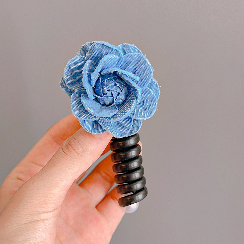 Línea telefónica coreana, lazo para el cabello, cuerda para el cabello duradera, cordón para el cabello trenzado, joyería para el cabello, banda de goma de alto valor, accesorios para el cabello para niños, lote