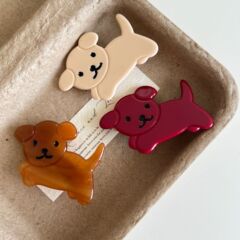 可爱卡通小狗发夹百搭少女刘海夹边夹趣味设计感发卡醋酸鸭嘴夹新