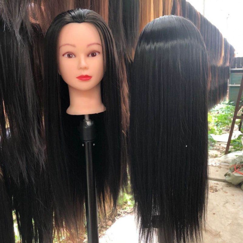 ヘッドマネキン、ヘアスタイリングヘッドマネキン、フルリアルヘアウィッグ、パーママネキン、見習い練習用ヘアスタイリングマネキン、モデルヘッドウィッグ|undefined