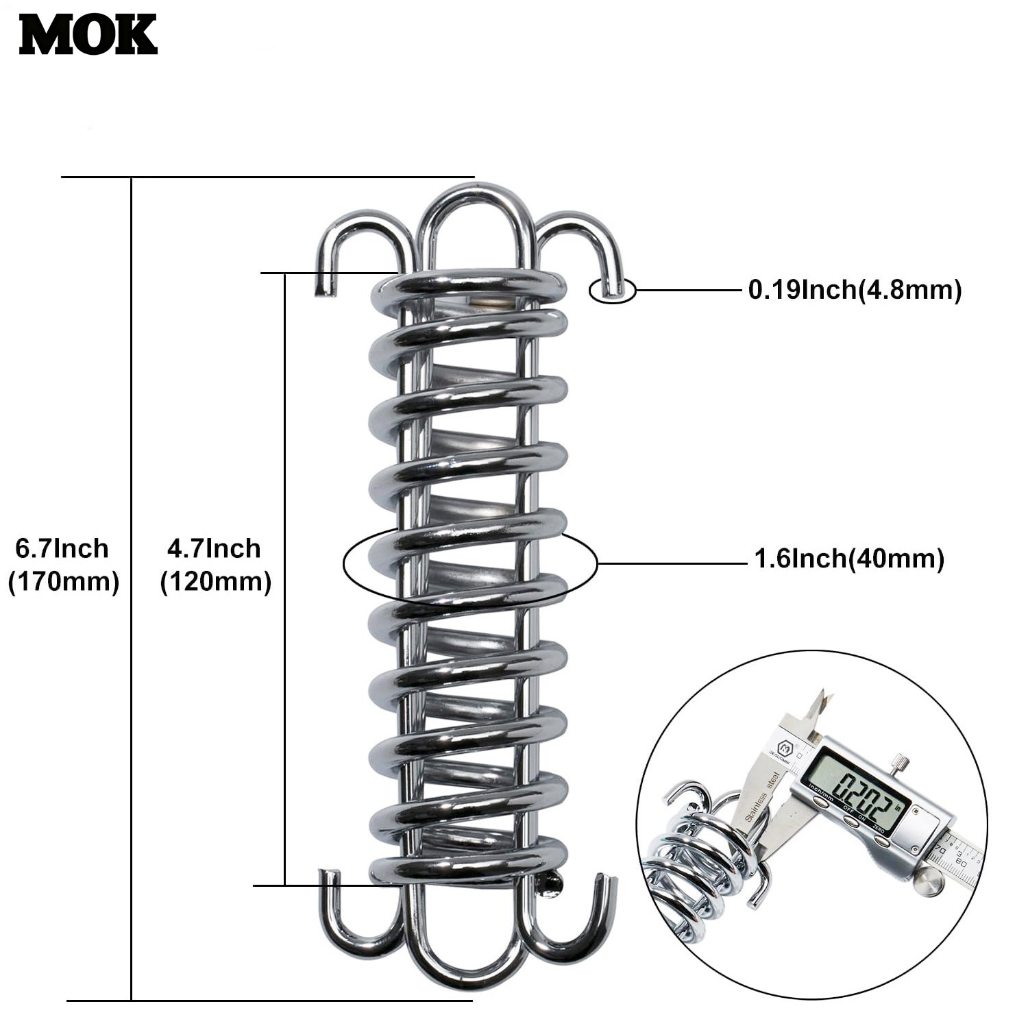 源头户外野营弹簧风绳扣 遮阳棚固定弹力钩 天幕高强度拉绳扣弹