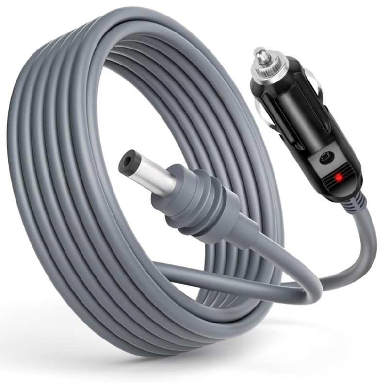 Cross-border best-selling in-stock car cigarette lighter Mini DC charging cable mini device car connection power cable