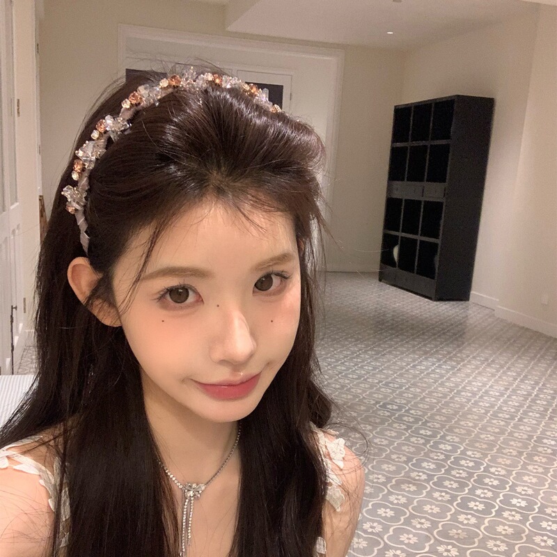贵女范儿 轻奢重工水钻波浪发箍女高级感带齿防滑高颅顶头箍发卡|undefined