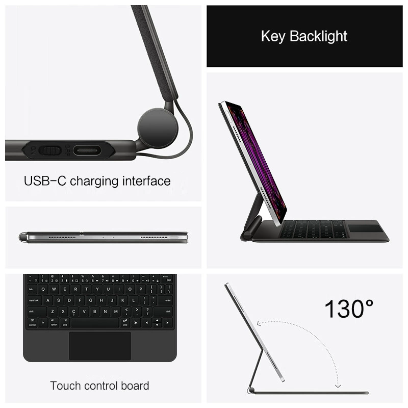 Пи́чать клавиатура Magic Keyboard для iPad Pro 11/12.9-дюйм 10-е поколение A16/Air M3/M4/M5 13/2025 набор