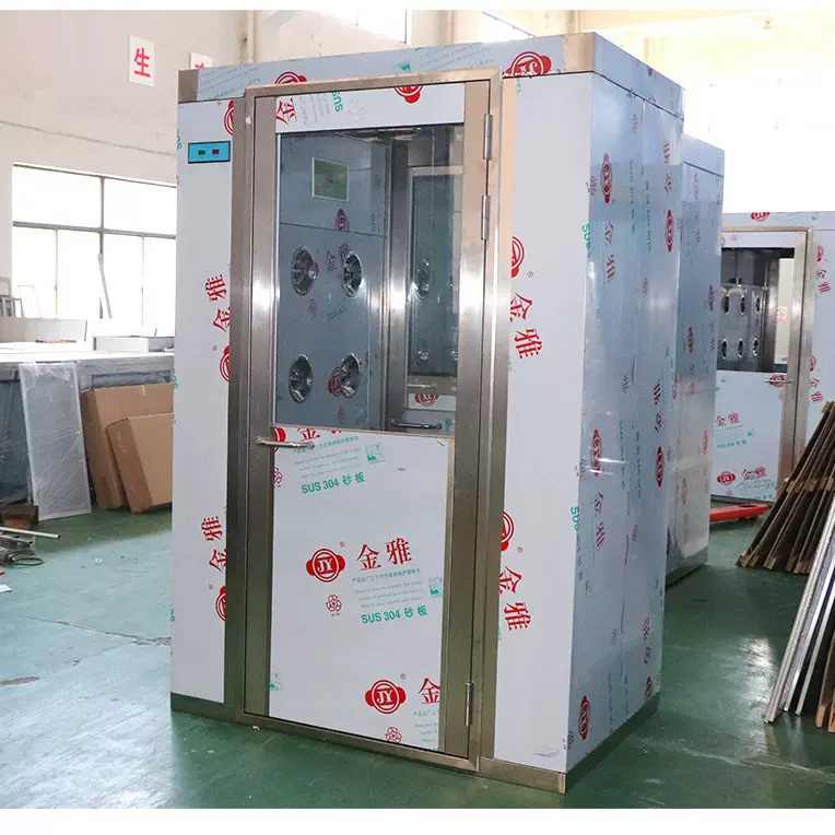 厂家定制单人双吹净化风淋室 全自动304不锈钢单人双吹风淋室