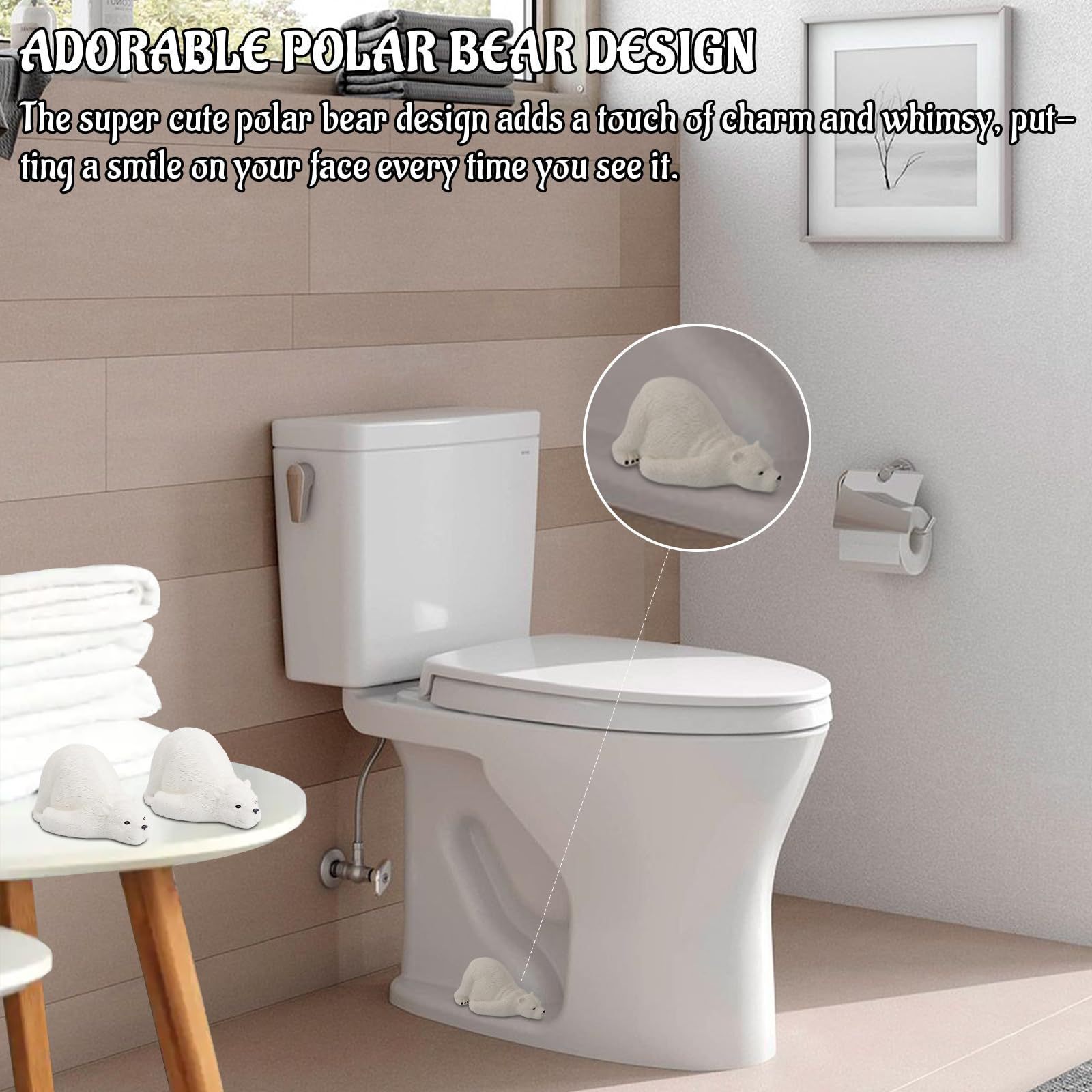 2024 Amazonas decoración de baño oso polar perno cubierta de resina artesanía ornamentos