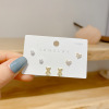 Small zirconium, earrings, set, fashionable sophisticated goods, Japanese and Korean, simple and elegant design, light luxury style