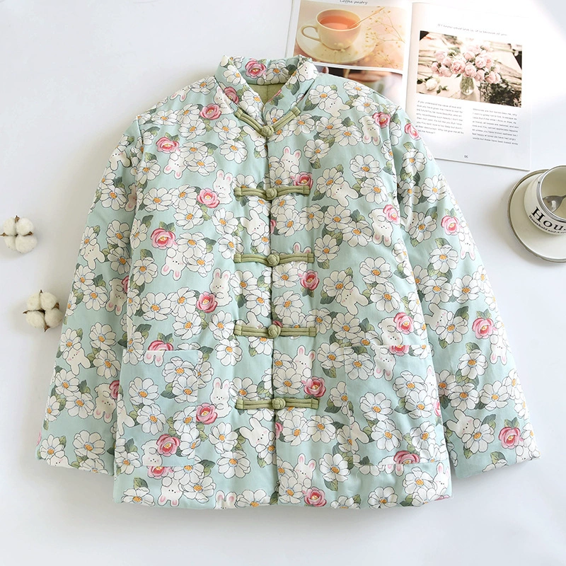 56 зимние женские хлопчатобумажные куртки из чистого хлопка ручной работы