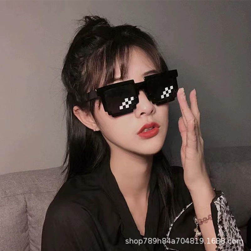 Rins Fengwang Red Flind Смешные мозаичные солнцезащитные очки в прямом эфире