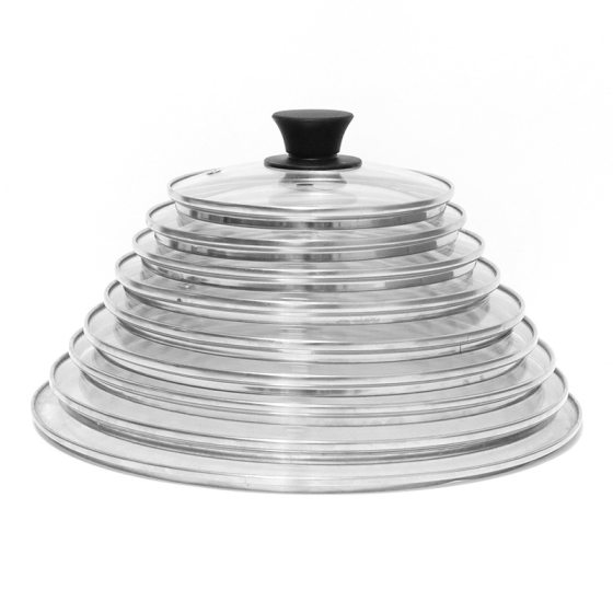 Tempered glass lid stainless steel explosion-proof G-shaped lid anti-scalding visual soup pot universal household lid manufacturers