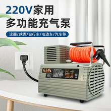 220V家用充气泵地库汽车轮胎打气泵气柱泡袋足球电动打气机PM200