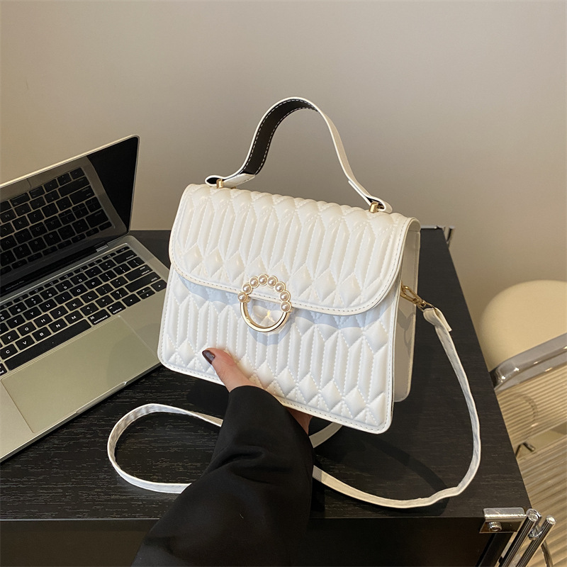 網紅包包女2024夏季新款韓版潮單肩包菱格小包簡約質感女士斜挎包