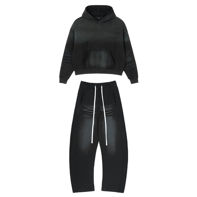 ETAI ropa de hombre otoño y invierno, estilo americano relajado, casual, camiseta de peluche, moda para hombres, set con capuz image 8