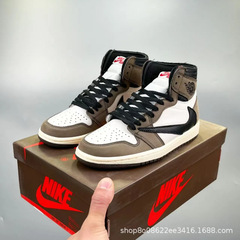 莆田靴純原AJ1バスケットボール靴板靴高組頭層牛皮高品質運動レジャー靴クロスボーダー専用供給