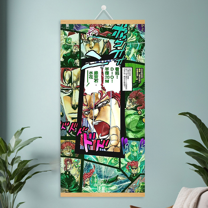 JOJOの奇妙な冒険空条承太郎diy周辺実木掛け画客間玄関電気時計箱装飾画|undefined