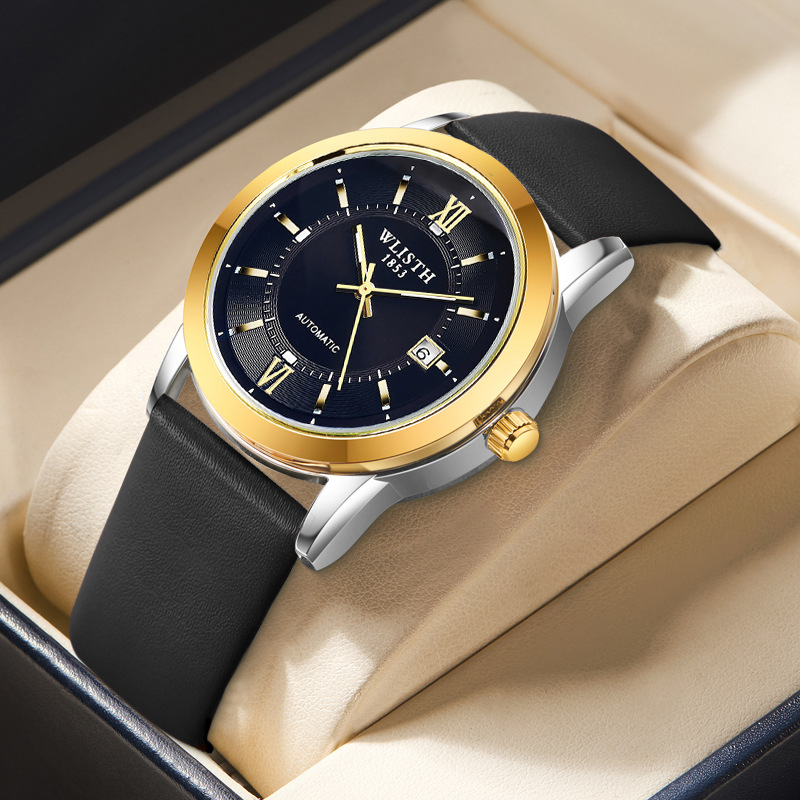 Wally double-sided hollow automatic mechanical watch waterproof business men's watch fashion calendar foreign trade men's watch tide