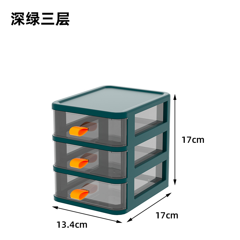 Cajón transparente caja de almacenamiento cosméticos de escritorio papelería caja de almacenamiento dormitorio de estudiantes misceláneas clasificación mini caja de organización