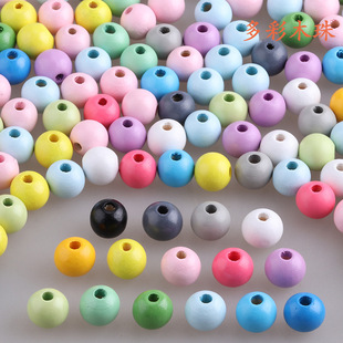 diy jewelry accessories color lotus Wood round beads candy color wood beads Macaron color wood beads Lotus wood beads wholesale