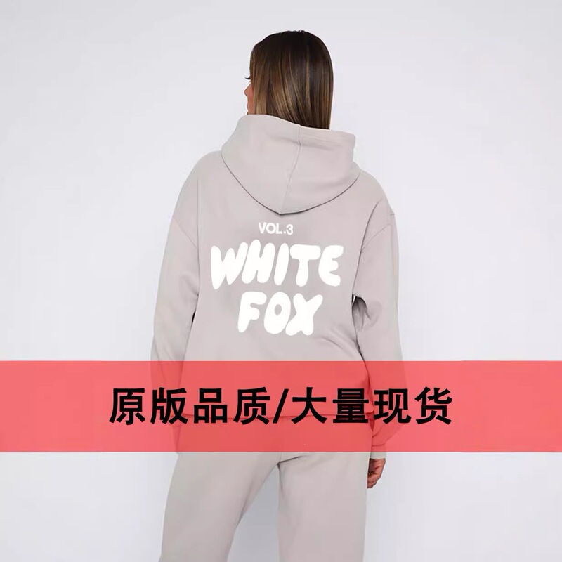 European and American Foam Print Hoodie and Pants Set in Stock Whitefox Y2K Original Cross-Border Clothing Set European and American Foam Print Hoodie and Pants Set in Stock Whitefox Y2K Original Cross-Border Clothing Set