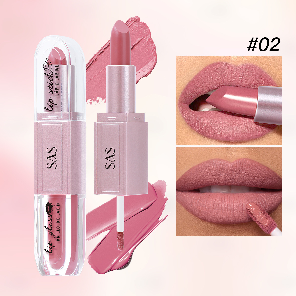 USHAS comercio exterior transfronterizo esmalte de labios terciopelo mate impermeable que no se desvanece lápiz labial largo SAC099