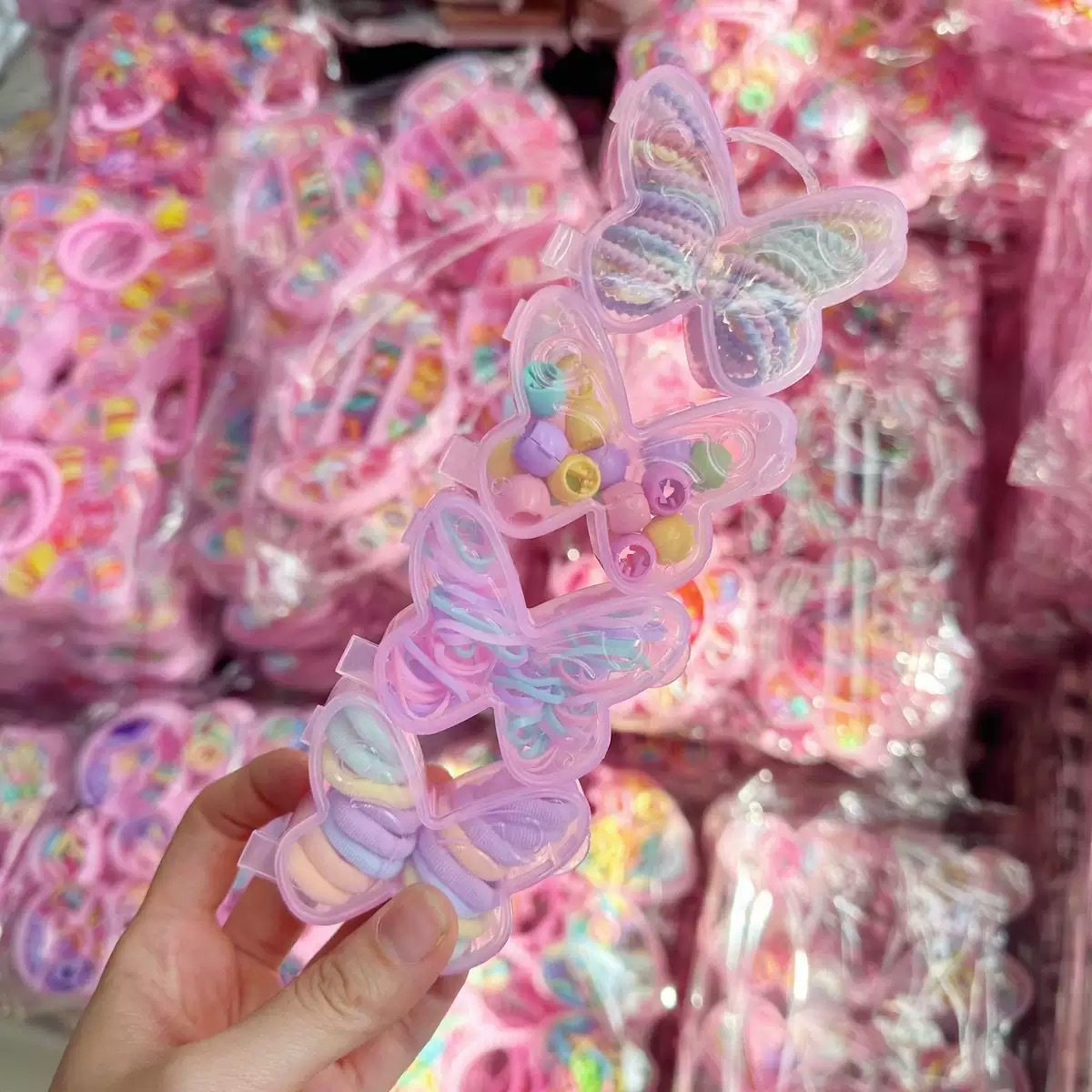 Mini cabeza de princesa en caja, clip de agarre pequeño, clip de flequillo, horquilla rota en la frente, banda elástica para niños, no daña el cabello, anillo del pulgar al por mayor image 80