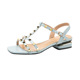 Fairy style flat sandals for women's 2024 summer new rivet thick heel Roman shoes, medium heel large women's shoes 41-43