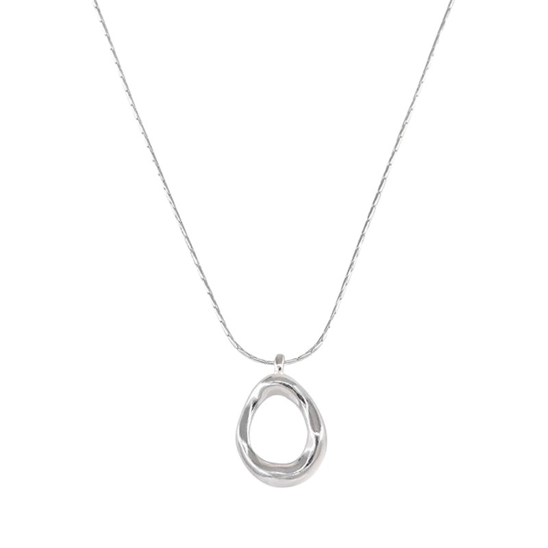 Irregular Circle Necklace Water Drop Clavicle Chain For Women_voghion.com