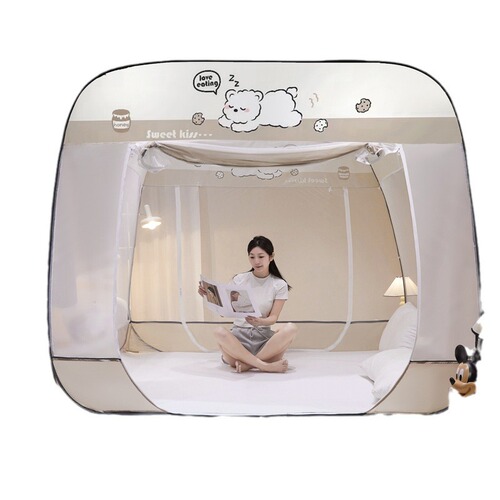 New Installment-Free Mosquito Net, Three-Door, Foldable Yurt Design, Anti-Mosquito, Single or Double Use, Encrypted Wholesale