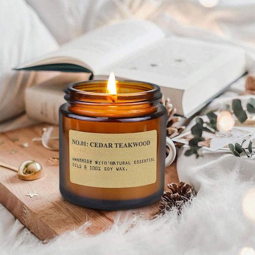 Cross-border hot sale 400g soy wax hand-picked gift box, smokeless scented candle, taupe glass manufacturer, fragrance