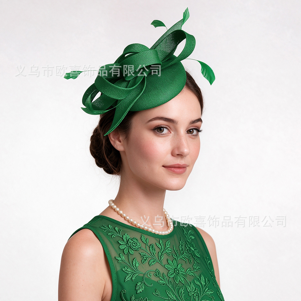 New European and American style linen-like headwear, elegant and sophisticated hair accessories for parties, Kentucky Derby tea parties, and balls