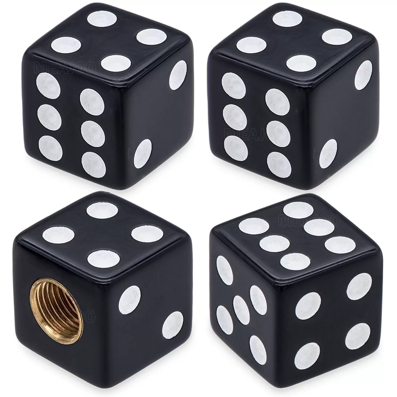 色子筛子骰子气门嘴帽气门盖　通用气嘴盖轮胎帽汽车改装轮胎配件