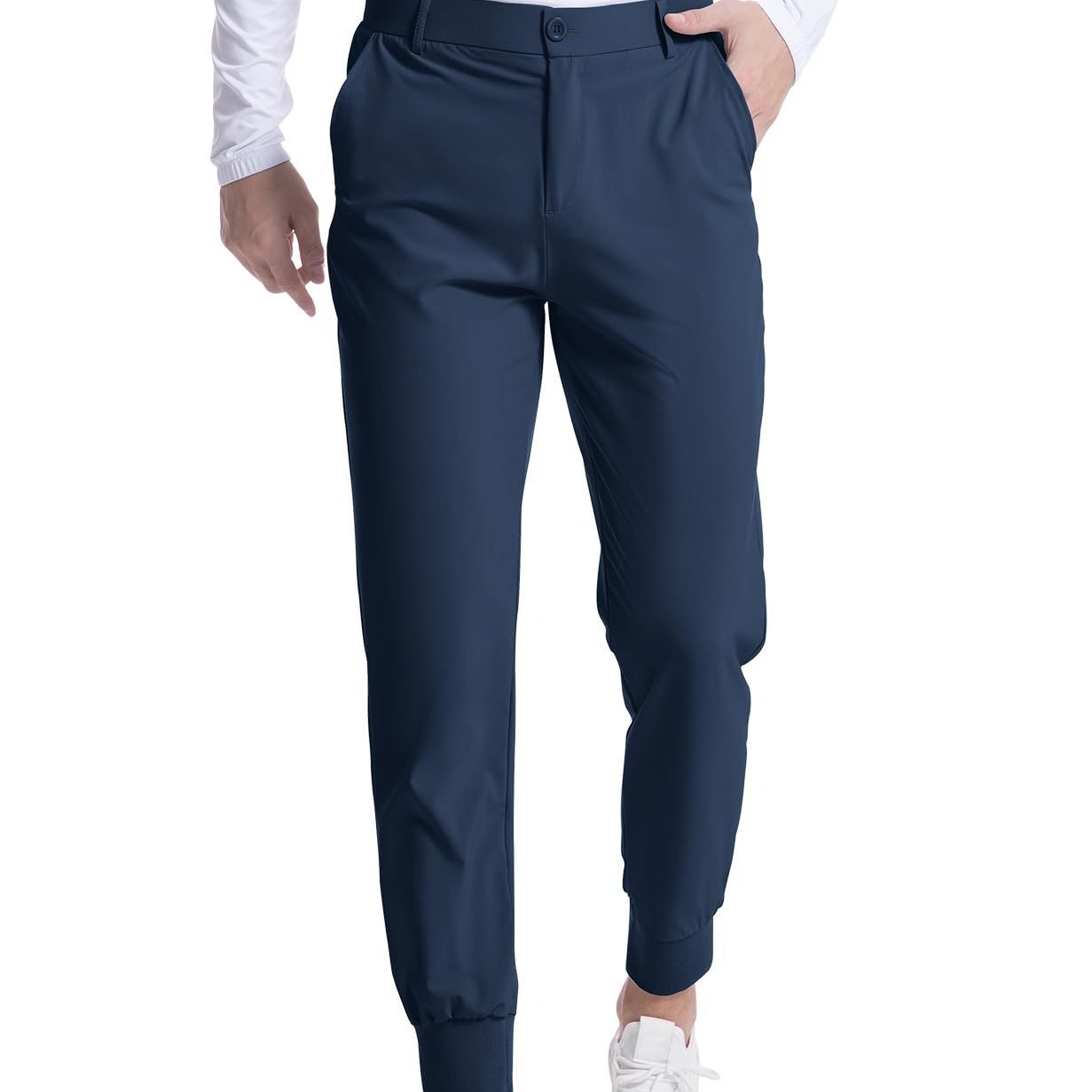 Cross-border Amazon AliExpress 2024 New Men's Elastic Golf Jogging Slim Pants with Pocket