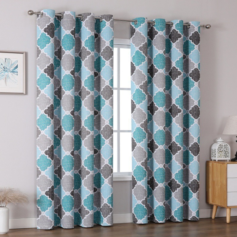 Amazon cross-border nuevas cortinas digitales 3D AliExpress entrega de una pieza de cortinas terminadas para dormitorio/sala de estar/balcón