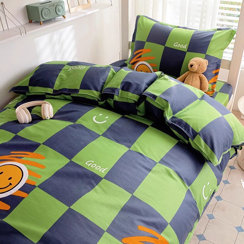 Cama de dormitorio de estudiantes de algodón 90x190 cama de tres piezas set 100 sábanas de algodón solo set de seis piezas dormitorio