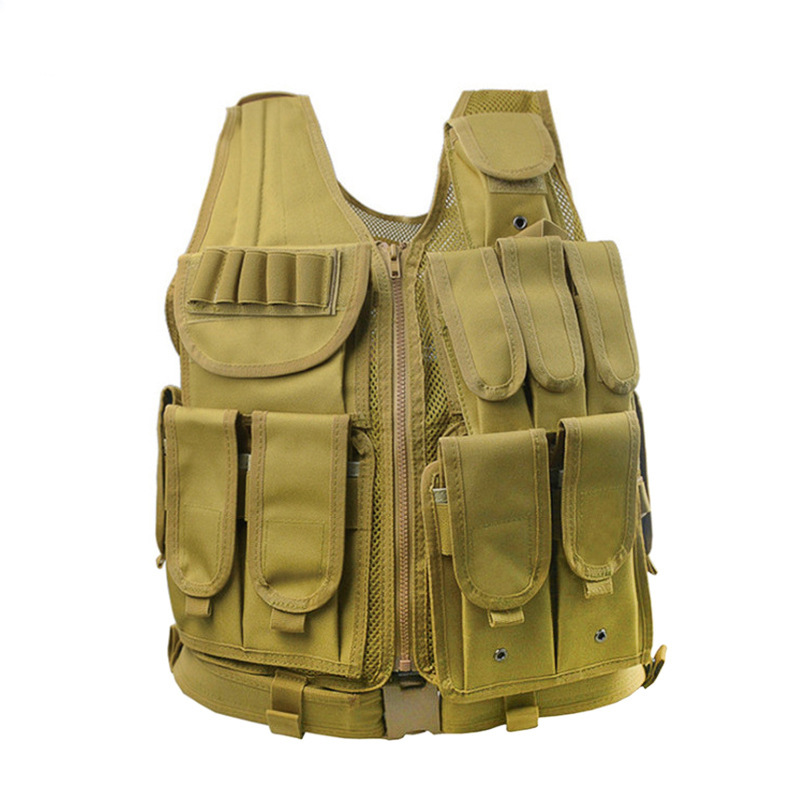 Outdoor tactical camouflage protective vest wear-resistant breathable quick release hunting vest multi-functional MOLLE combination vest Outdoor tactical camouflage protective vest wear-resistant breathable quick release hunting vest multi-functional MOLLE combination vest