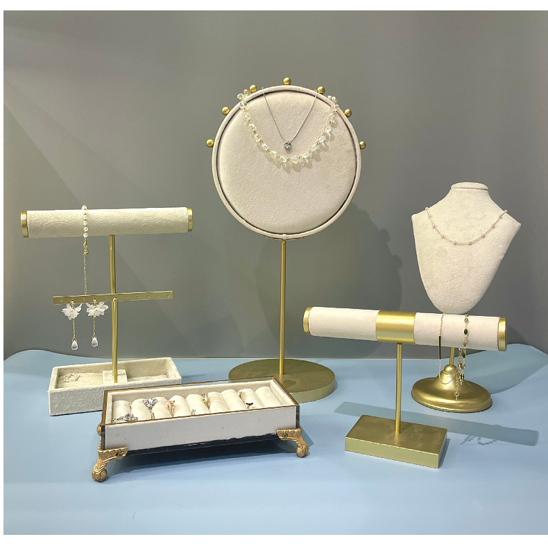 264g Weight Jewelry Rack Classification 1 Piece Quantity Modern Style Solid Color Velvet Metal Jewelry Rack