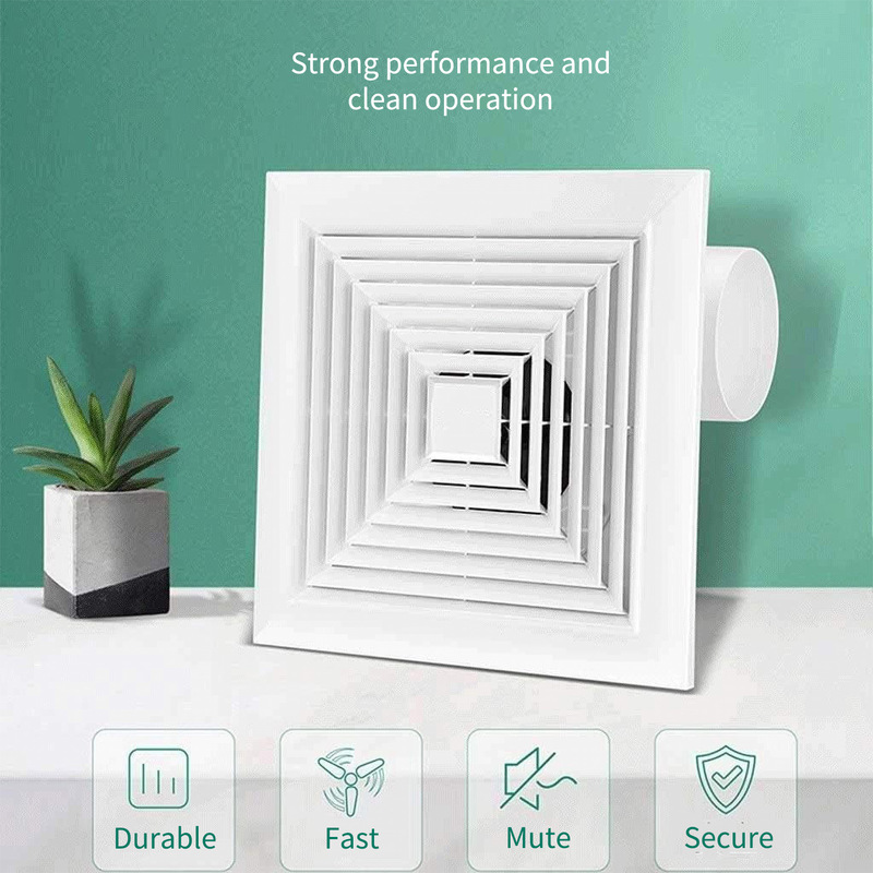 Solar 12v ceiling pipe exhaust fan household gypsum ceiling fan strong ventilation bathroom ventilator