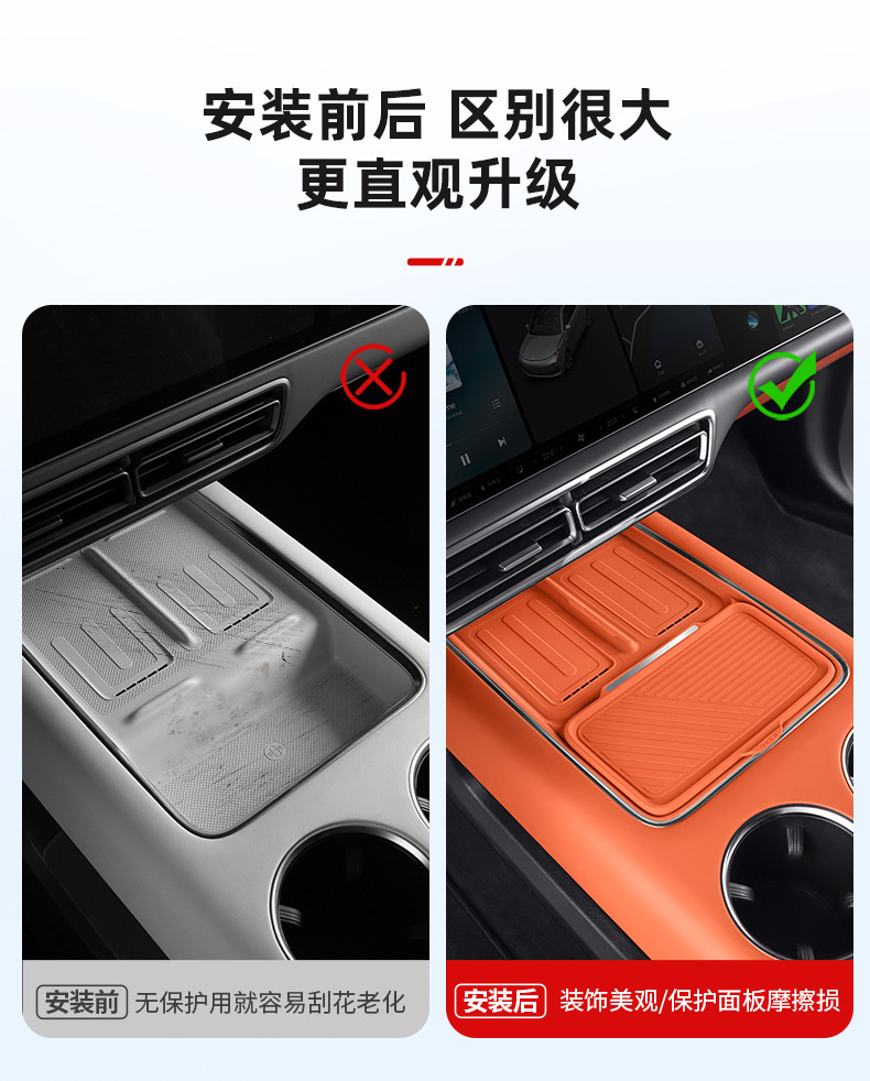 Special Ideal L6L7L8L9 Central Control Wireless Charging Pad MEGA Silicone Water Cup Set Car Accessories Modification Accessories