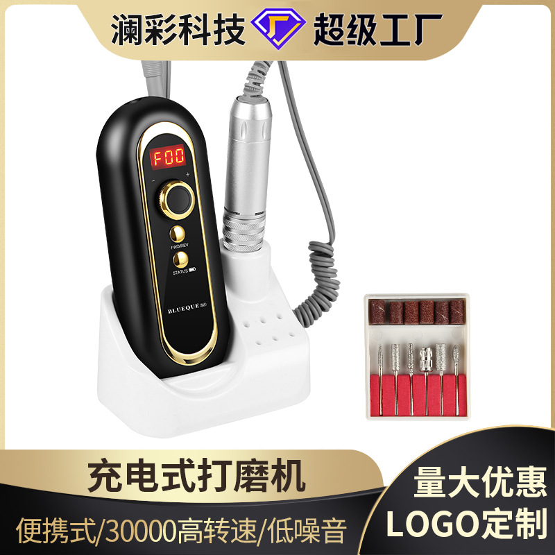 Carga transfronteriza portátil mini máquina de pulir de uñas eléctrica cepillo de carbono amoladora de uñas eléctrica 30000 velocidad