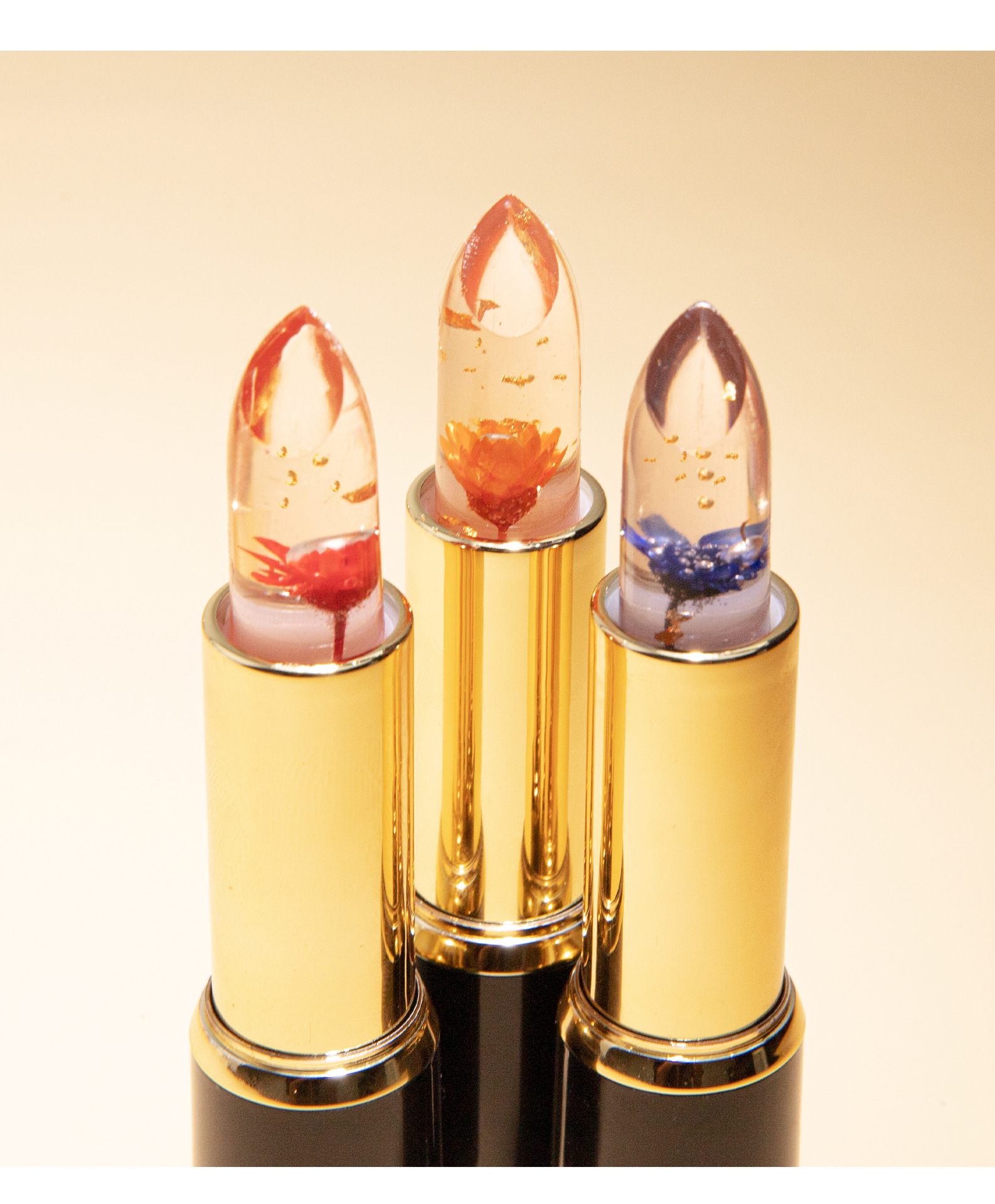 Hellokiss jelly Flower Lipstick Moisturizing, hydrating, long-lasting and color-enhancing gold foil thermochromic lipstick is selling well across borders undefined