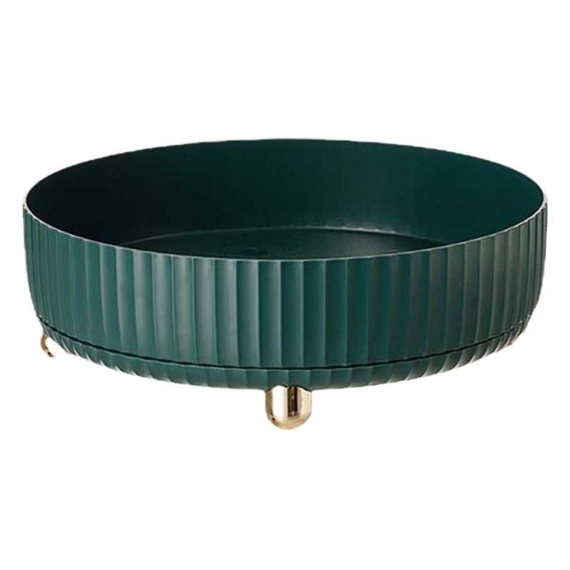 Hogar creativo cocina de almacenamiento giratorio rack condimento suministros fruta cosméticos mesa de almacenamiento bandeja giratoria