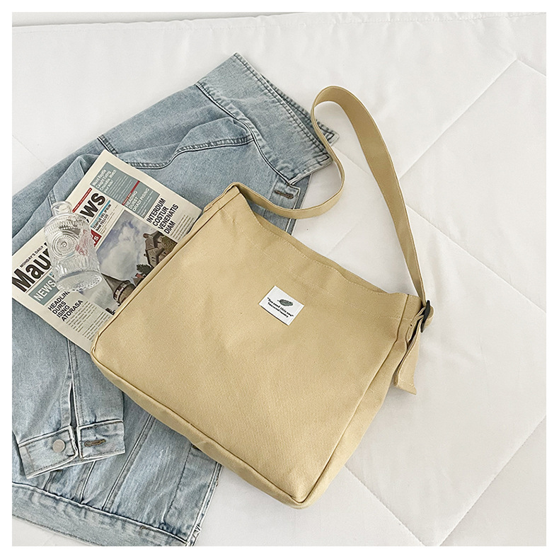 Large-capacity, fashionable and simple canvas bag, 2025 new style, casual and artistic shopping bag, versatile, shoulder crossbody bag undefined