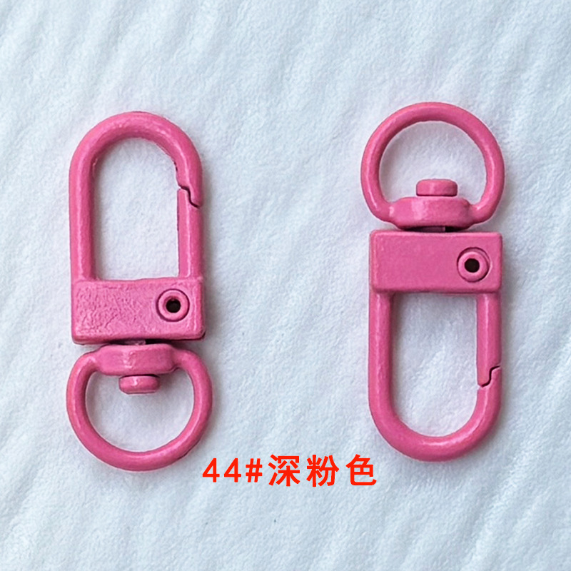 烤漆三分小门扣彩色钥匙扣饰品配件U形弹簧扣挂扣现货糖果色8字扣|undefined
