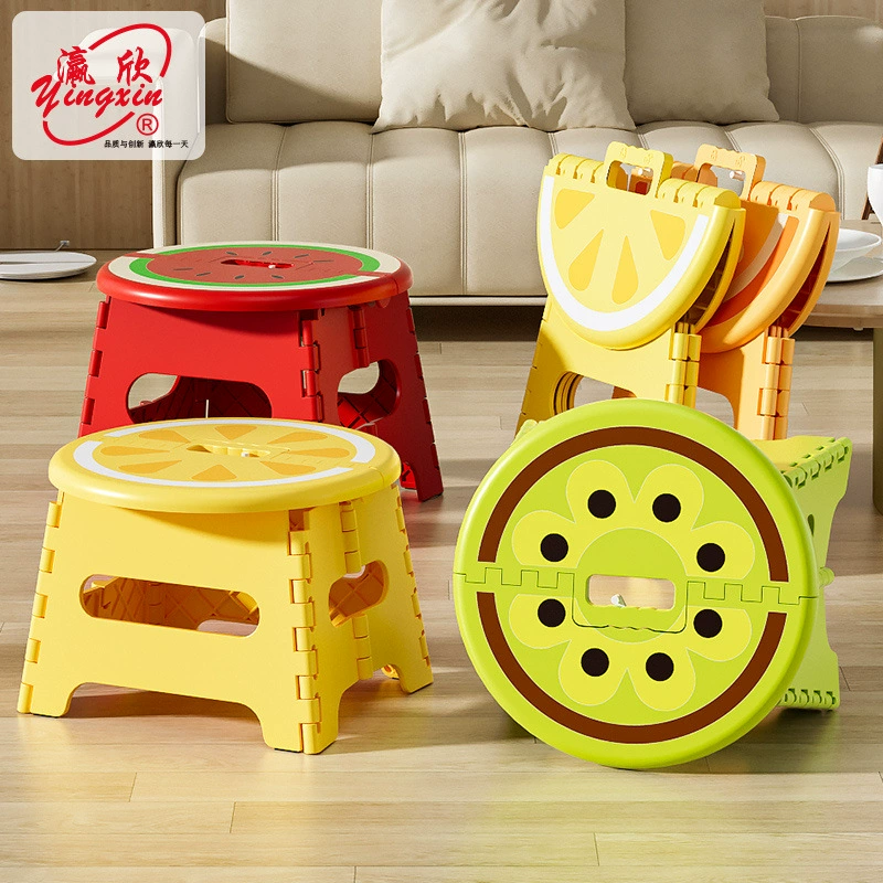Складной пластиковый табурет Yingxin, утолщенный, портативный, низкий, для улицы, дома, маленькая скамейка, стул, детский, оптовая продажа за границу